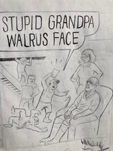 Load image into Gallery viewer, “Grandpa’s Silly Mustache” Original Art